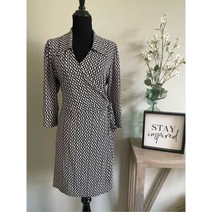 Laundry By Shelli Segal Geometric Print Wrap Dress